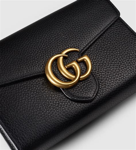 gucci gg womans leather wallet|gucci leather wallet women.